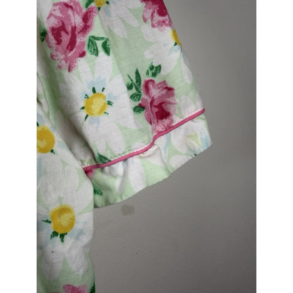 VTG Moon Dance Women's Nightgown Housecoat 2X Pink Floral Granny Cottage‎ Sleep